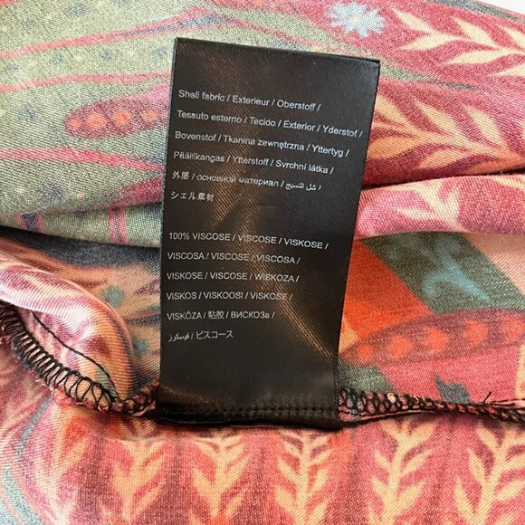 Farm Rio Arabesque Toucans Open Back Midi Dress in Multi Size S Long Sleeve - Picture 12 of 12